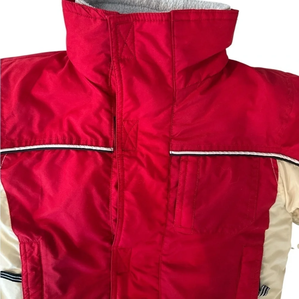 VTG 90’s Weather Tamer Snow Ski Coat Red  Cream Black Toddler Kids Size 3T EUC